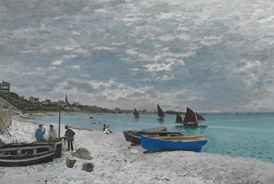 Het strand bij Sainte-Adresse